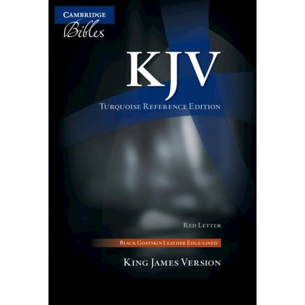 KJV Turquoise Reference Bible, Black Goatskin Leather, Red-Letter Text, Kj676: X